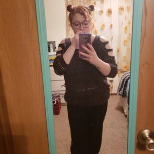 Torrid Shoulder Cut Out Knit Top